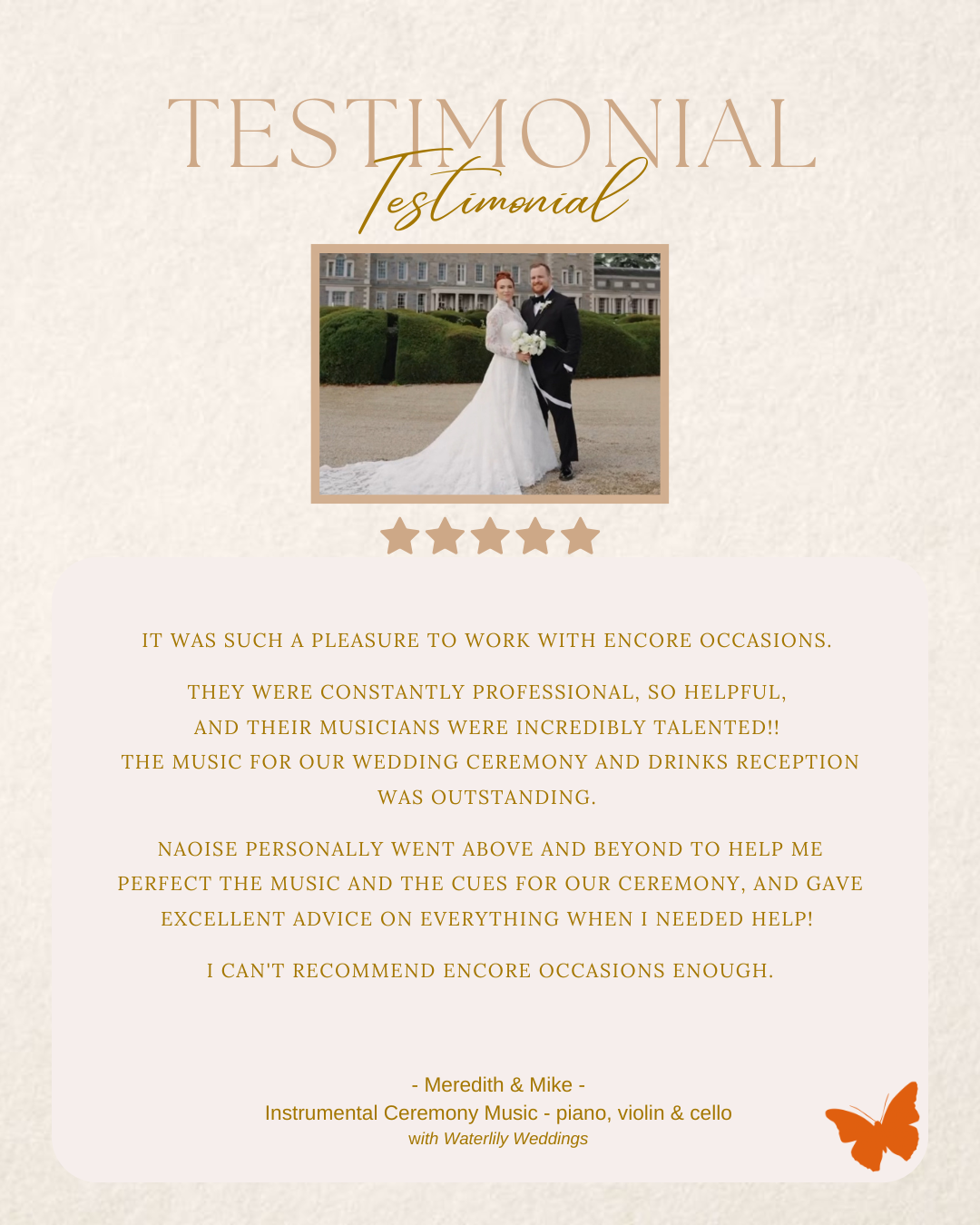 Encore Occasions - Wedding Testimonial - Meredith & Mike